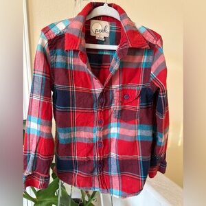 EUC Cute Peek Kids Flannel Shirt
